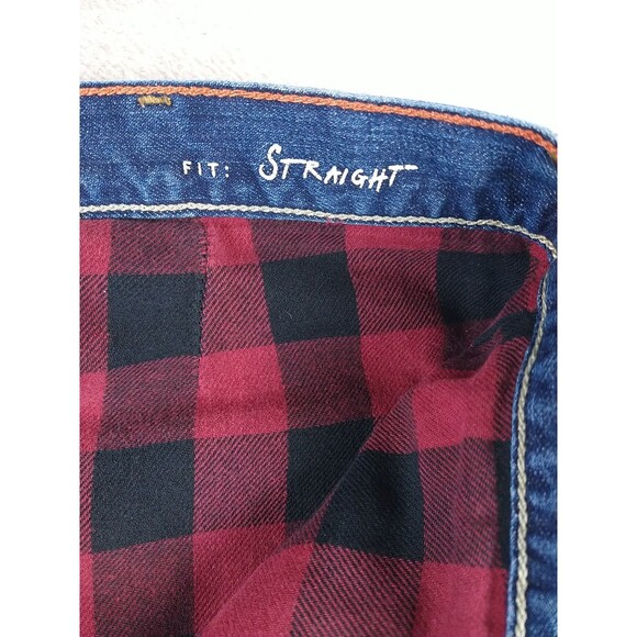 Eddie Bauer Flannel Lined Jeans Men's 36x34 Blue Denim Straight  Fit Medium Wash - Picture 12 of 16